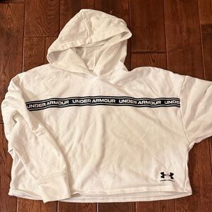 Under Armour White Hoodie with Black Accents